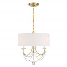 Crystorama DEL-90803-AG - Delilah 15.75'' Aged Brass Chandelier