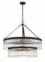 Crystorama EMO-5408-BF - Emory 32'' Black Forged Chandelier