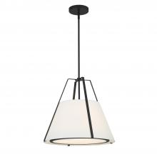 Crystorama FUL-904-BK - Fulton 20'' Black Pendant