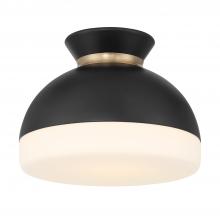 Crystorama GID-4000-MK-VG - Brian Patrick Flynn Gidget 10.25'' Matte Black + Vibrant Gold Flush Mount