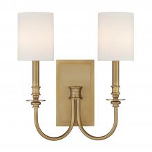 Crystorama LLO-482-AG - Lloyd 14.5'' Aged Brass Sconce