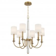 Crystorama LLO-486-AG - Lloyd 26'' Aged Brass Chandelier