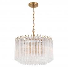 Crystorama LOF-5005-AG - Lofton 18'' Aged Brass Chandelier