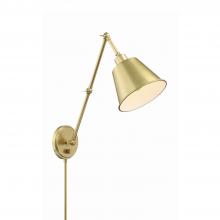 Crystorama MIT-A8021-AG - Mitchell 7.25'' Aged Brass Task Sconce