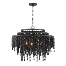 Crystorama POP-A5076-MK - Poppy 26.5'' Matte Black Chandelier