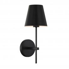 Crystorama XAV-B8321-MK - Xavier 6'' Matte Black Sconce