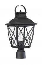 Designers Fountain 34836-BK - Belmont 1 Light Outdoor Post Lantern