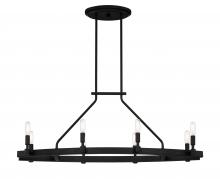 Designers Fountain 92538-BK - Fiora 8 Light Linear Chandelier