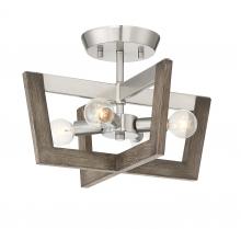 Designers Fountain 93711-SP - Westend 4 Light Semi-Flushmount