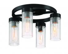 Designers Fountain 95011-IG - Braden Collection - 4 Light - Semi-Flush - 14"W - 9.25"H - Iron Graphite Finish