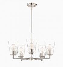 Designers Fountain D230M-5CH-PN - Ingo 24" 5-Light Chandelier