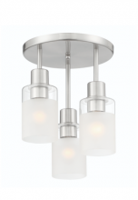 Designers Fountain D236M-SF-BN - Cedar Lane 11" 3-Light Semi-Flush