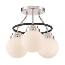 Designers Fountain D232M-SF-PN - Elle 14" 3-Light Semi-Flush