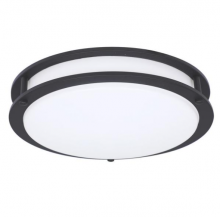 Designers Fountain EV1416C3C-43 - 16 in. Matte Black Integrated Selectable LED CCT Round Flush Mount Light