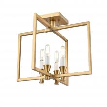 DVI DVP37111BR - CARISBROOKE 15" SEMI-FLUSH, BRASS