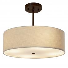 Justice Design Group FAB-9591-CREM-DBRZ-LED4-2800 - Classic 18" LED Drum Pendant