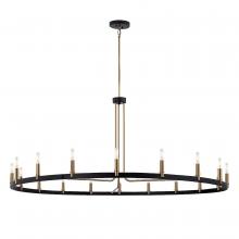 Justice Design Group NSH-8046-MBBR - Clayton 60" 1-Tier 18-Light Chandelier