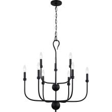 Quoizel BLA5027MBK - Blanche 9-Light Matte Black Chandelier