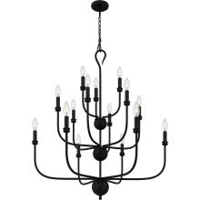 Quoizel BLA5032MBK - Blanche 15-Light Matte Black Chandelier