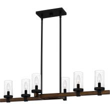 Quoizel TUT638MBK - Tuthill 6-Light Matte Black Linear Chandelier