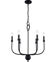 Quoizel BLA5022MBK - Blanche 6-Light Matte Black Chandelier