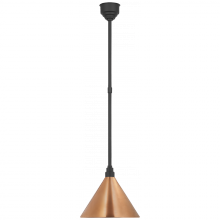 Visual Comfort & Co. Signature Collection TOB 5819MBK-SC - Academy 12.5" Conical Savannah Pendant