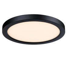 Westinghouse 6138200 - 7 in. 17W Dimmable LED Flush with Color Temperature Selection Black Finish