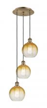 Innovations Lighting 113B-3P-AB-G483-8AM - Brookhaven Globe - 3 Light - 14 inch - Antique Brass - Cord Hung - Multi Pendant