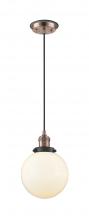 Innovations Lighting 201CBP-ACBK-G201-8 - Beacon - 1 Light - 8 inch - Antique Copper - Cord hung - Mini Pendant