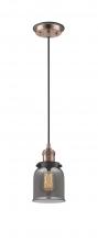 Innovations Lighting 201CBP-ACBK-G53 - Bell - 1 Light - 5 inch - Antique Copper - Cord hung - Mini Pendant