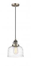 Innovations Lighting 201CSW-AB-G713 - Bell - 1 Light - 8 inch - Antique Brass - Cord hung - Mini Pendant