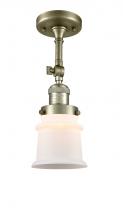 Innovations Lighting 201F-AB-G181S-LED - Canton - 1 Light - 5 inch - Antique Brass - Adjustable Semi-Flush Mount