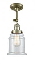 Innovations Lighting 201F-AB-G182-LED - Canton - 1 Light - 6 inch - Antique Brass - Adjustable Semi-Flush Mount
