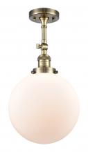 Innovations Lighting 201F-AB-G201-10-LED - Beacon - 1 Light - 10 inch - Antique Brass - Adjustable Semi-Flush Mount