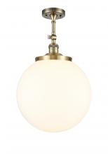 Innovations Lighting 201F-AB-G201-14 - Beacon - 1 Light - 14 inch - Antique Brass - Adjustable Semi-Flush Mount