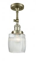 Innovations Lighting 201F-AB-G302-LED - Colton - 1 Light - 6 inch - Antique Brass - Adjustable Semi-Flush Mount