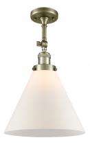 Innovations Lighting 201F-AB-G41-L-LED - Cone - 1 Light - 12 inch - Antique Brass - Adjustable Semi-Flush Mount