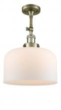 Innovations Lighting 201F-AB-G71-L-LED - Bell - 1 Light - 12 inch - Antique Brass - Adjustable Semi-Flush Mount