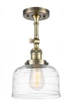 Innovations Lighting 201F-AB-G713-LED - Bell - 1 Light - 8 inch - Antique Brass - Adjustable Semi-Flush Mount