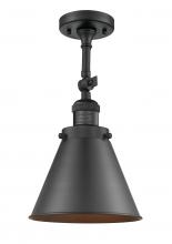 Innovations Lighting 201F-BK-M13-BK-LED - Appalachian - 1 Light - 8 inch - Matte Black - Adjustable Semi-Flush Mount