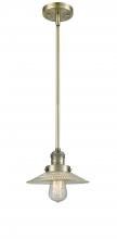 Innovations Lighting 201S-AB-G2-LED - Halophane - 1 Light - 9 inch - Antique Brass - Stem Hung - Mini Pendant