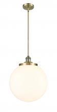 Innovations Lighting 201S-AB-G201-14-LED - Beacon - 1 Light - 14 inch - Antique Brass - Stem Hung - Pendant