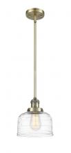 Innovations Lighting 201S-AB-G713 - Bell - 1 Light - 8 inch - Antique Brass - Stem Hung - Mini Pendant