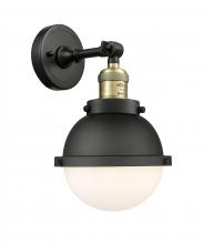 Innovations Lighting 203-BAB-HFS-61-BK-LED - Hampden - 1 Light - 7 inch - Black Antique Brass - Adjustable Sconce