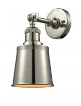 Innovations Lighting 203-PN-M9-LED - Addison - 1 Light - 5 inch - Polished Nickel - Adjustable Sconce