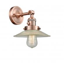Innovations Lighting 203SW-AC-G2-LED - Halophane - 1 Light - 9 inch - Antique Copper - Adjustable Sconce