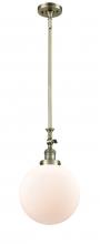 Innovations Lighting 206-AB-G201-10 - Beacon - 1 Light - 10 inch - Antique Brass - Stem Hung - Adjustable Mini Pendant