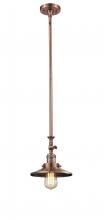 Innovations Lighting 206-AC-M3 - Railroad - 1 Light - 8 inch - Antique Copper - Stem Hung - Adjustable Mini Pendant