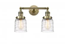Innovations Lighting 208-AB-G513 - Bell - 2 Light - 16 inch - Antique Brass - Adjustable Bath Vanity Light