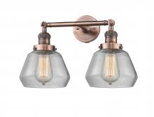 Innovations Lighting 208-AC-G172 - Fulton - 2 Light - 17 inch - Antique Copper - Adjustable Bath Vanity Light